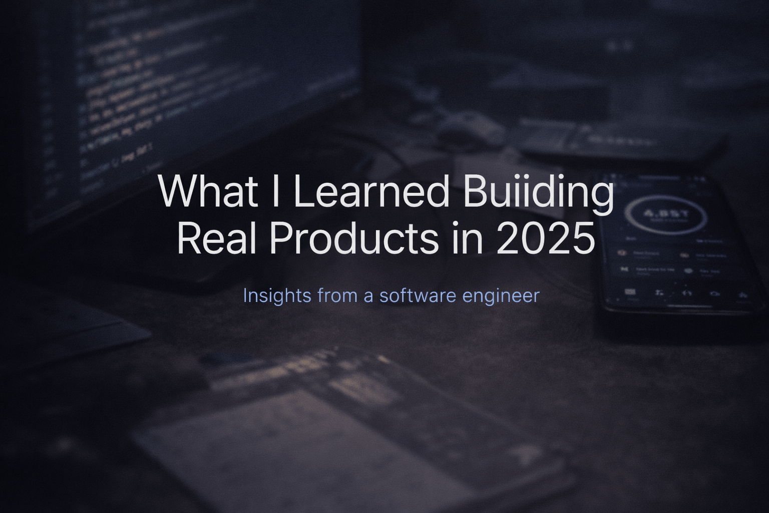 What I Learned Building Real Products in 2025
